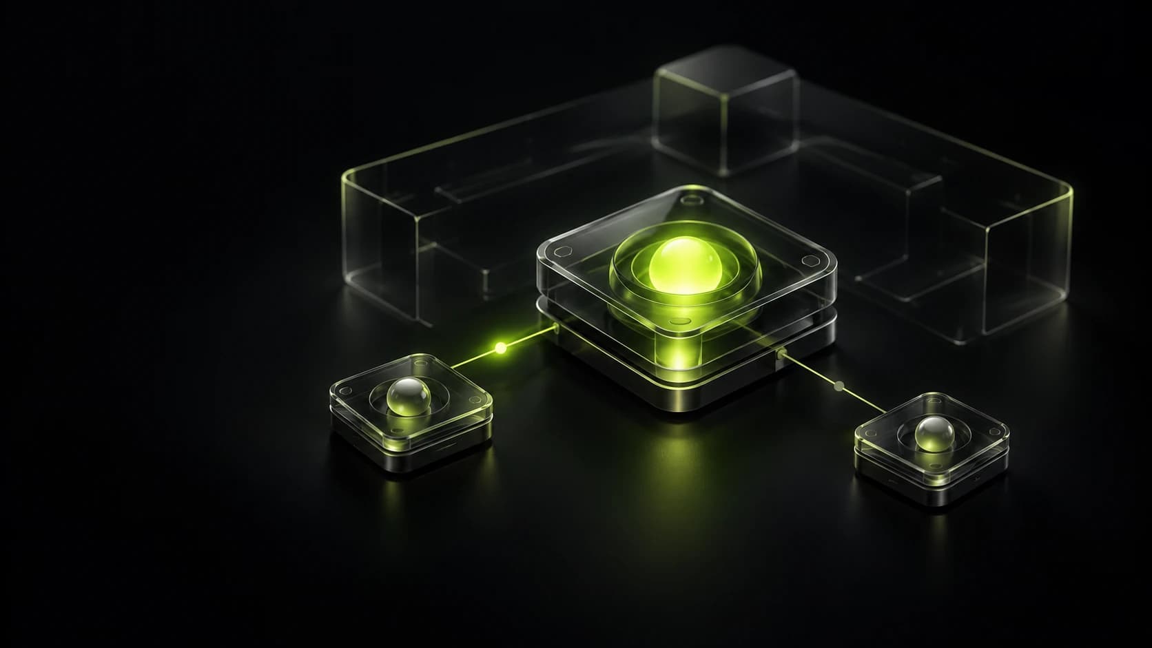 A glowing state source connected to dependent nodes, illustrating Angular Signals reactivity.